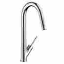 10821801 Hansgrohe Axor Starck Single-handle Pull-down Sprayer Kitchen Faucet In Steel Optik