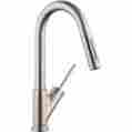 10824801 Axor Starck One Handle Pulldown Bar Faucet Steel Optik