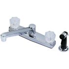 122-028 Chrome Handle Kitchen Faucet With Spray 032888220287