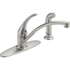13900lf -ss Delta New Foundations Single Handle Standard Kitchen Faucet With Side