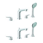19991003 Grohe Hole Roman Bathtub Filler Faucet Massage Handshower 840023848377