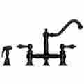 Whkbtlv3-9201-orb 2-handle Whitehaus Collection Side Sprayer Kitchen Faucet In Oil Rubbed Bronze 848130013374