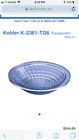 T2361 2361 Tg6 Kohler Glass Sink Blue Brand New
