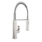31401dc0 Grohe Eurocube Single Handle Pull-down Sprayer Kitchen Faucet In Supersteel
