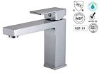 32202403 Artevit Modern Single Hole Bathroom Faucet Chrome Linea