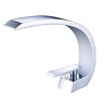 347 Wovier Chrome Waterfall Bathroom Sink Faucet Single Handle 711420105793