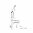 3710-18-3-bln Gantry Waterstone Faucet 18 Articulated Spout Suite Black Nickel