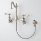 394348 Signature Hardware Felicity Wall Mount Kitchen Faucet With Side Spray