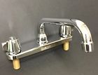 416249 Aspen Two Handle Metal Centerset Kitchen Sink Faucet
