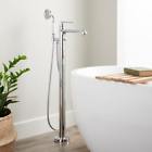 433242 Signature Hardware Cooper Floor Mounted Tub Filler Faucet Includes Hand