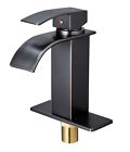 6021orb Aquafaucet Waterfall Spout Single Handle One Hole Bathroom 603629596635