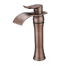 6090-copper Bwe Waterfall Single Handle Hole Lever Bathroom Sink 689991194815