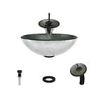 617-wf-abr Mr Direct Antique Bronze Waterfall Faucet Bathroom Ensemble 841412116954