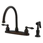 663370053993 Kingston Brass Vintage Gooseneck Kitchen Faucet With Lever