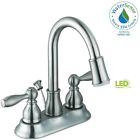 67513w-6b04 Glacier Bay Centerset Bathroom Faucet Led Light Brushed Nickel