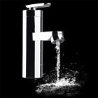 743828216290 Brushed Chrome Waterfall Bathroom Basin Faucet Single Handle