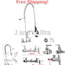 81fau001-12aof-chr Aquaterior Double Handle Brass Backsplash Commercial Faucet Chromed 022228175889