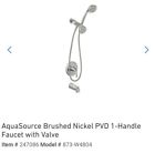 873-w4804 Aquasource Bathtub Shower Faucet With Showerhead
