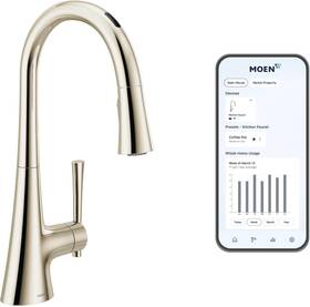 9126evnl Moen Kurv Touchless Pull Down Sprayer Kitchen Faucet Polished Nickel