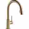 9159-cz-dst Delta Trinsic Single-handle Pull-down Sprayer Kitchen Faucet In Champagne Bronze 034449644419