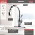 9178t-ar-dst Delta Leland Sprayer Kitchen Faucet With And In 0034449763998