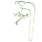 934 15s Newport Brass Satin Nickel Chesterfield Wall Mounted Clawfoot Tub Filler 760724324812