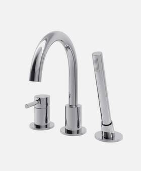 Dmtf-01-r-cr A & E Bath Shower A&e Roman Bathtub Oxford Deck Tub Faucet With Handshower 887