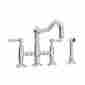 A1458lmwspn-2 Country Kitchen Rohl Three Leg Bridge Faucet With Polished Nickel 824438196964