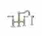 A1458xwsstn-2 Country Kitchen Collection Rohl Satin Nickel 3 Leg Bridge Faucet With Five Spoke Handles 824438197121