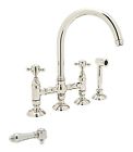A1461lmwspn-2 A1461lmwspn Rohl Bridge Faucet With Side Spray Open Box Item