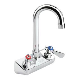 Aa-410g Aa Faucet 4 Wall Mount Commercial Hand Sink With 31/2 Gooseneck Spout Brass Const