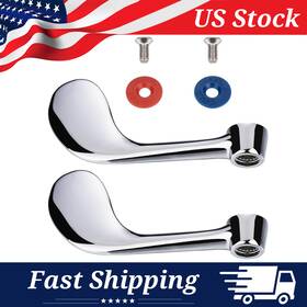 Ah-s021-hc Aaa Faucet Commercial Wrist Blade Handle Replacement - 2 Handles 0.43 Inch Round Stem