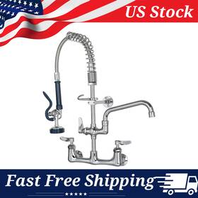 Pv-b8-0823 Aaa Faucet Lead-free Brass Pre-rinse Wall Mount - 23 Inch High With 8 And 12 Swing Spout