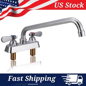 Pvf-4sd-12 Aaa Faucet Brass Commercial Grade 4 Inch Center Deck-mounted Featuring A 12 Swivel Spout