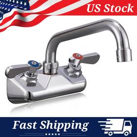 Pvf-4sw-8 Aaa Faucet Commercial Grade 4-inch Center Wall-mounted Brass With 8 Inch Swivel Spout