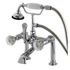 Ae104t1wcl Ae104twcl Kingston Brass Celebrity Deck Mounted Clawfoot Tub Faucet 663370359590