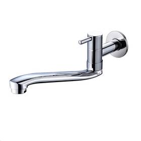 Adslt357-23cm Aide Wall Mounted Cold Water Sink Faucet Single Handle Brass 9 Inch Silvery