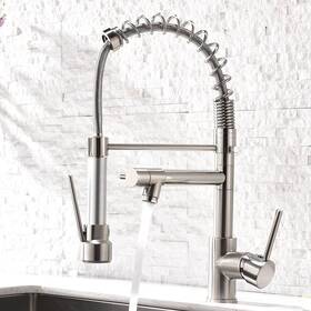 Aimadi 665268640261 Contemporary Kitchen Sink Faucet Single Handle Stainless Steel