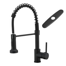 Aimadi 665268644245 Black Kitchen Faucet With Pull Down Sprayer Commercial Single Handle