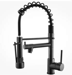 Aimadi 744760002330 Kitchen Faucet Pull Down Sprayer Commercial Style Single Handle Matte Black