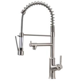 Am-1262n Aimadi Commercial Kitchen Faucet Faucets With Pull Down Sprayer Brushed Nic