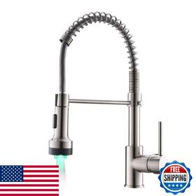 B07qvp4g36 Aimadi Led Kitchen Faucet Pull Down Sprayer Stainless Steel Brushed Nickel