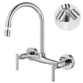 Airuida 759838336903 Wall Mount Kitchen Sink Faucet Mounted Faucets 8 Inch Center Dou