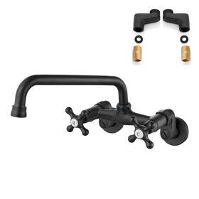 B09rznllbm Airuida Matte Black Wall Mount Kitchen Sink Faucet 9 Inch Spout Reach Commercial Utility