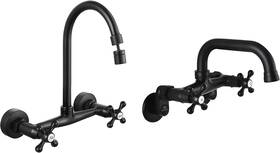 B09yd2bs1c Airuida Wall Mount Kitchen Faucet Matte Black 8 Inch Center Ki
