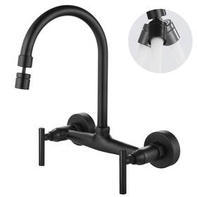 Qu0h Airuida Mount Kitchen Sink Faucet Matte Black Wall Mounted Faucets 8inch Center