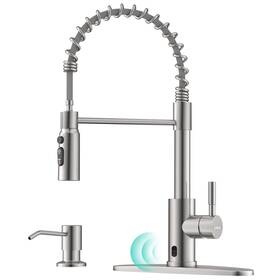 Ajb-tl521bn Ajo Bend Touchless Spring Kitchen Sink Faucet With Pull Down Sprayer Motion Sensor To
