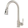 Kf0008 Akdy Kitchen Faucet With Hose Single-handle Pull-down Sprayer Brushed Nickel