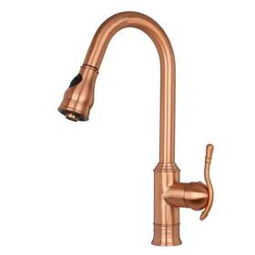 Ak96415-c Akicon 313092357328 Single-handle Pull-down Sprayer Kitchen Faucet In Copper