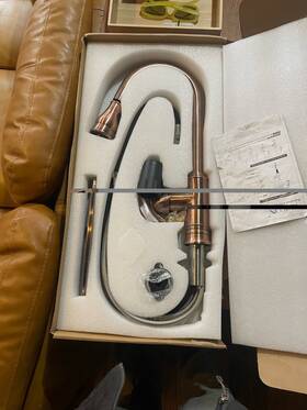 96455b-ac Akicon One-handle Pull-down Copper Kitchen Faucet - Brand New
